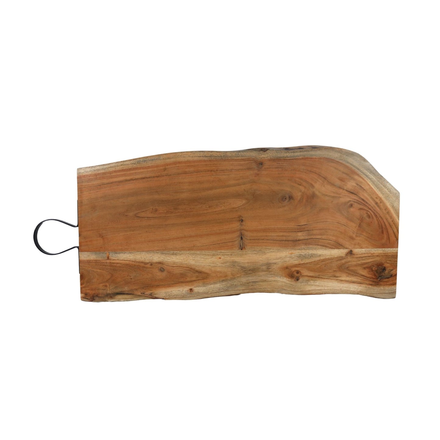 Wood Serving Tray with Metal Handle