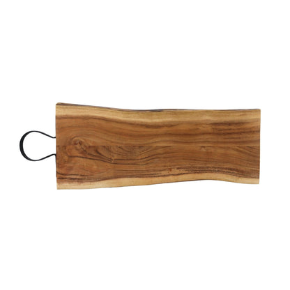 Wood Serving Tray with Metal Handle