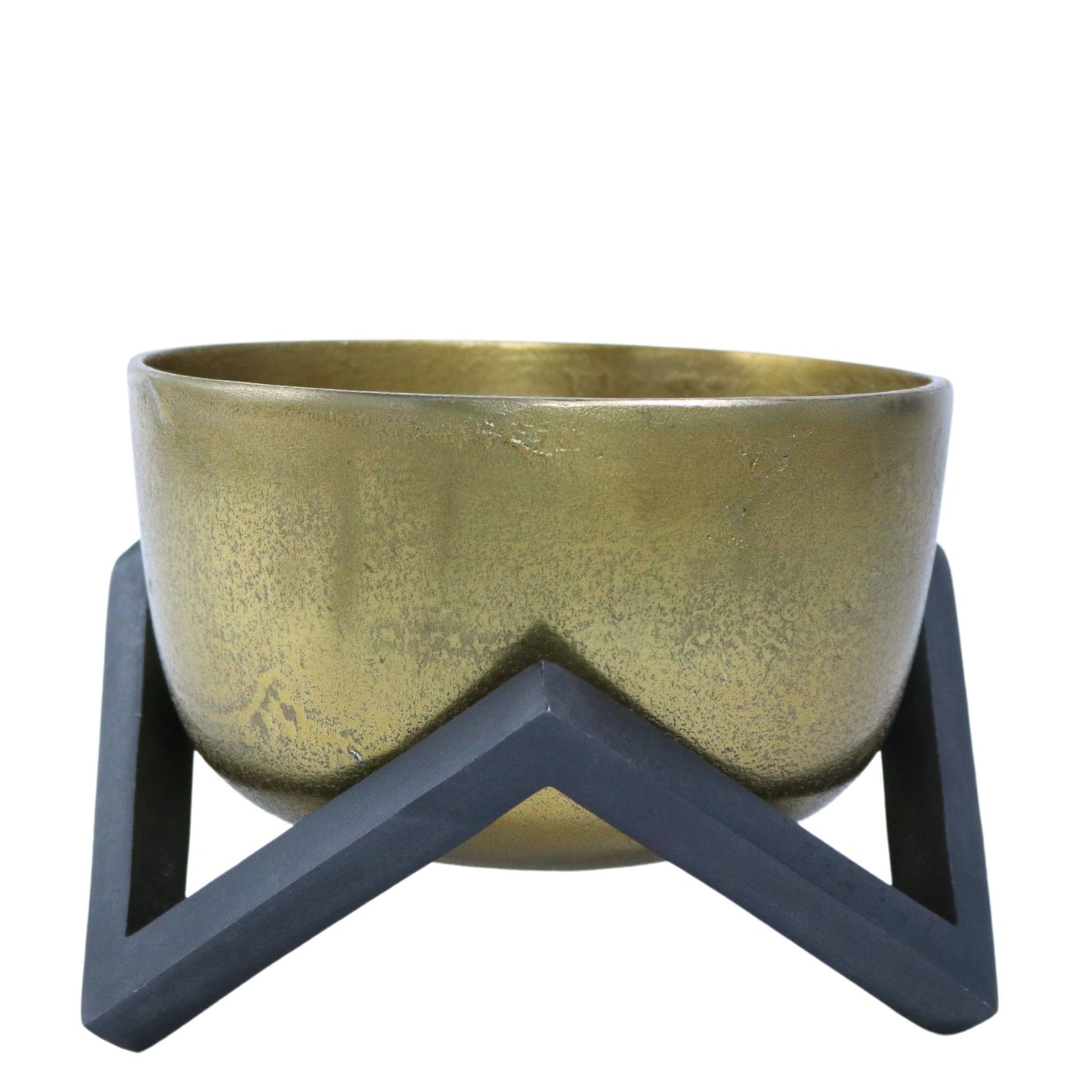 Gold Bowl with Metal Base