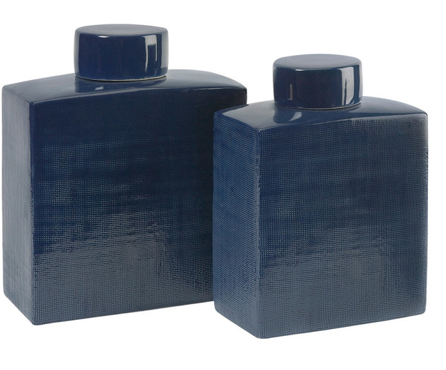 Moody blue canisters (set of 2)